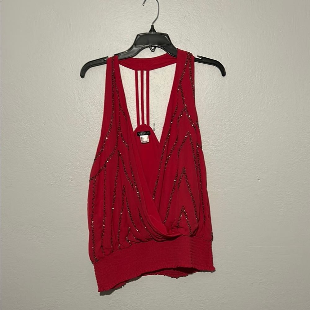 Elegant Pink Sleeveless Top